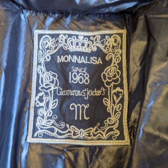 MONNALISA - Girls Black winter Jacket with Hood - Girls Medium - Picture 3 of 4